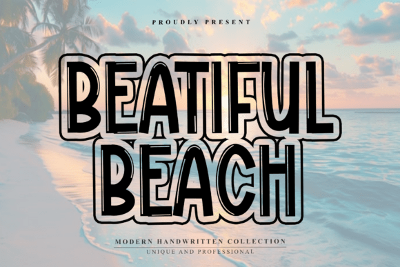 Beatiful Beach Font for Handmade Product Design