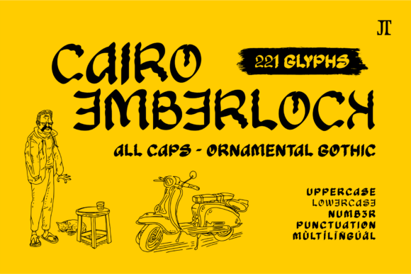 Cairo Emberlock: Handcrafted Display Font for Bold Websites