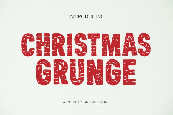 Christmas Grunge: A Distressed Display Font for Edgy Editorial Designs