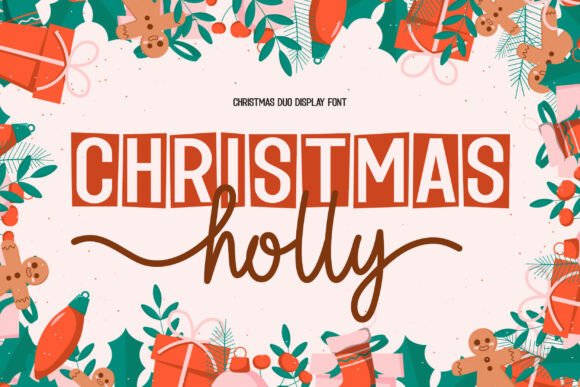 Christmas Holly Duo Font