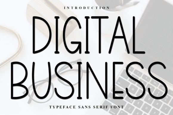 Digital Business Font for Festive Design