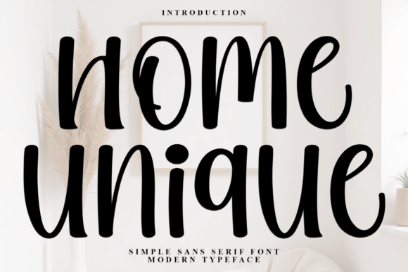 Home Unique Font for Festive Branding