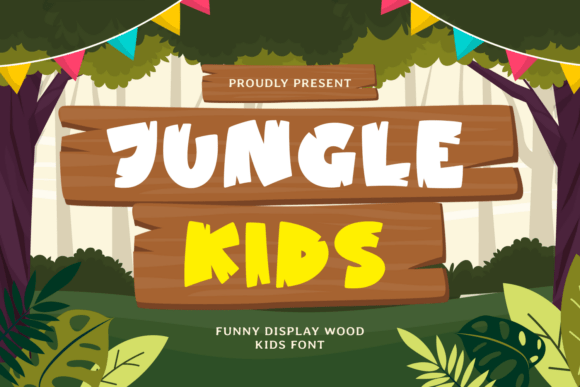 Jungle Kids: A Playful Wood-Style Font for Bold Branding