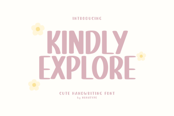 Kindly Explore: A Handwritten Display Font for Craft Products
