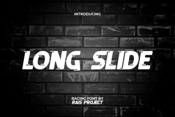 Long Slide Font for Bold Design
