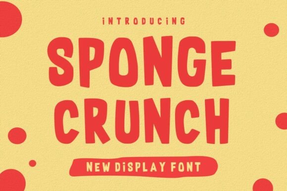 Sponge Crunch: A Cartoon Display Font for Joyful Headlines
