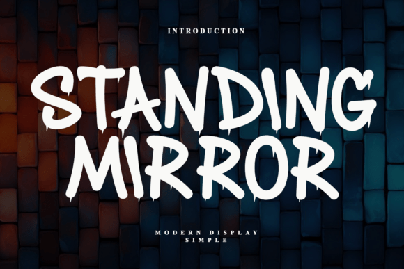 Standing Mirror Font for Creative Projects