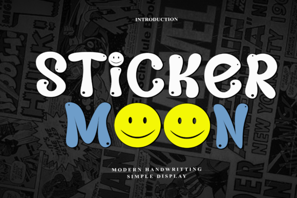 Sticker Moon: A Playful Display Font for Modern Publishing