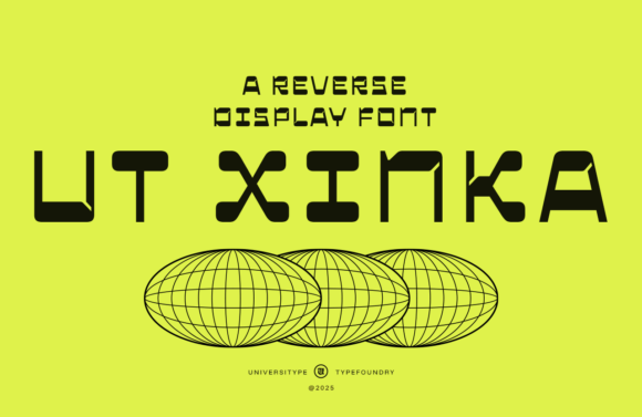 Ut Xinka Reverse-Contrast Display Font for Digital Design