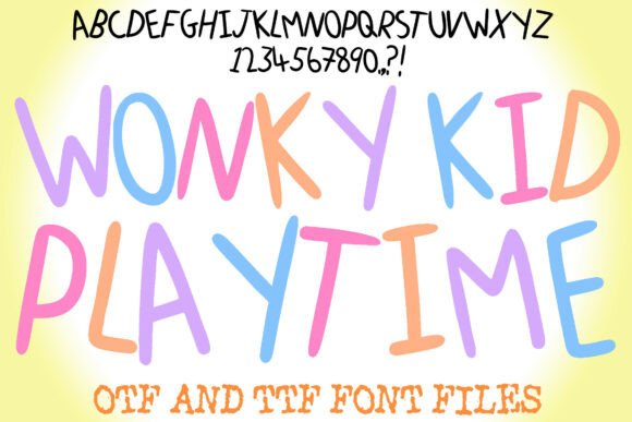 Wonky Kid Playtime Font for Authentic Branding
